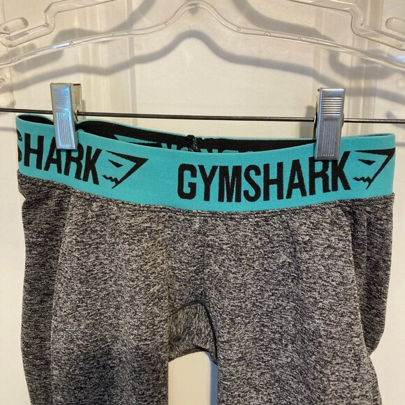 Gymshark Two Tone Leggings with Teal Waist band, Size XS - Picture 3 of 3